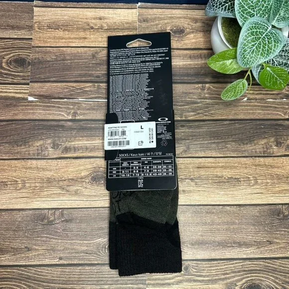 NWT Oakley Adapting RC Long Socks Size Large (Black Green) *Unopened* Unisex - Picture 5 of 8